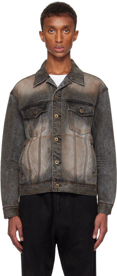Яке We11done We11done Washed Denim Jacket Сиво | WD-DJ3-24-315-U-BK, 0