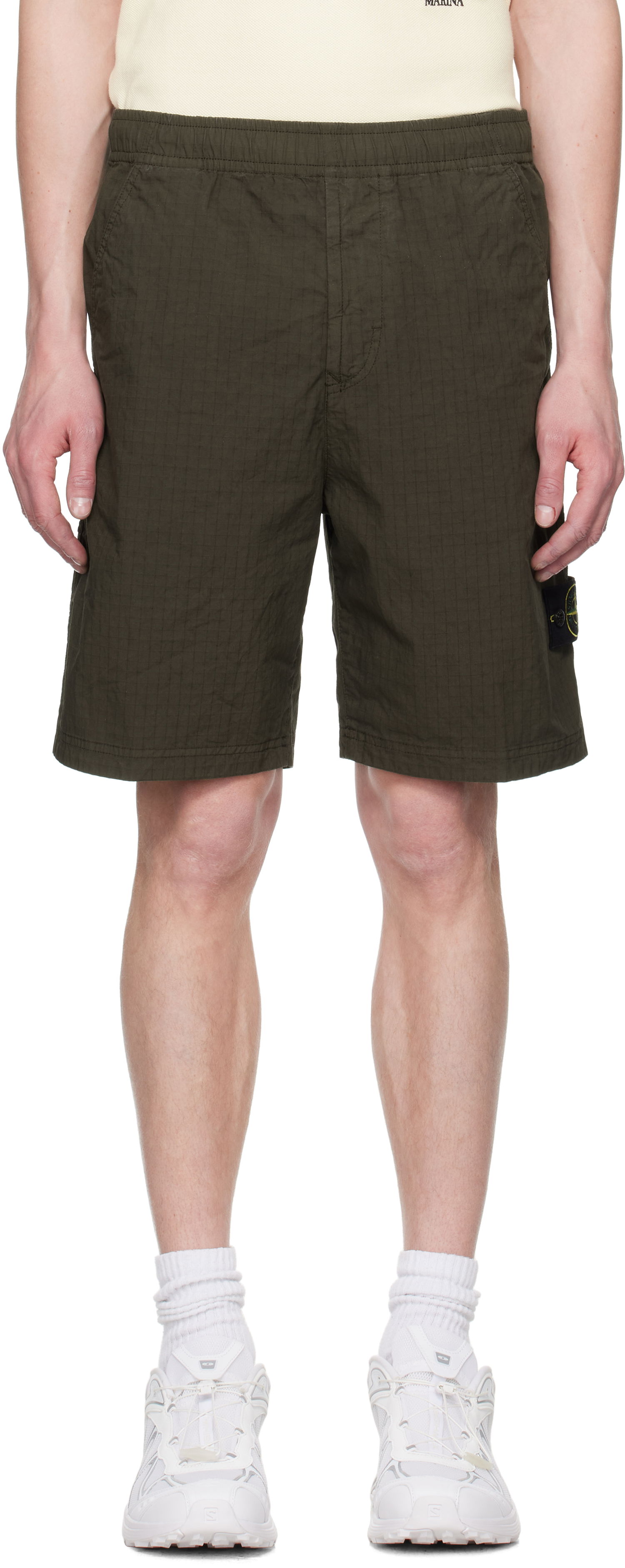 Къси панталони Stone Island Stone Island Mil-Spec Stretch Ripstop-TC Shorts Зелено | K1S15 L100008 S0063, 0