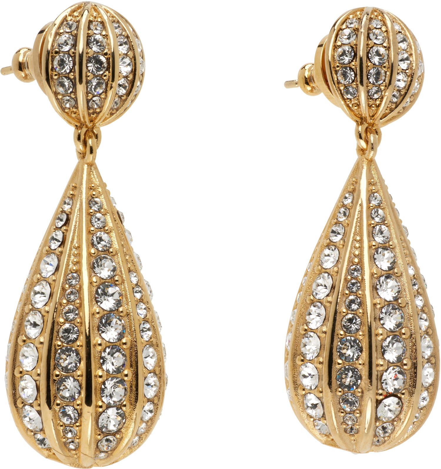 Обеци Valentino Valentino Garavani 'Poetique Des Gouttes' Crystal-Embellished Drop Earrings Жълто | 7W2J0AD8YCW, 1