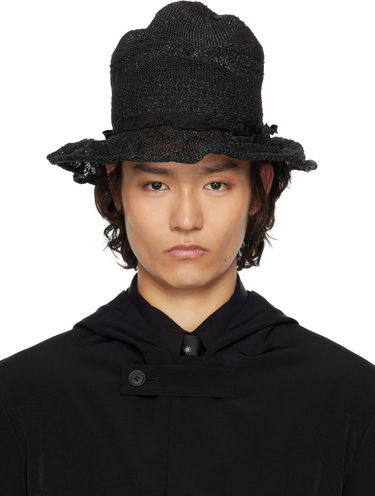 Шапка Yohji Yamamoto Yohji Yamamoto Paper PE Mountain Hat Черно | HP-H03-960, 0