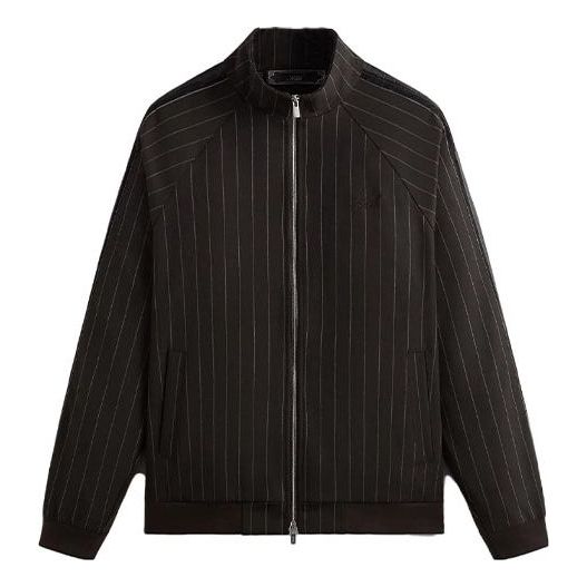 Яке бомбър KITH KITH Clifton Pinstripe Track Jacket Черно | KHM031512-211