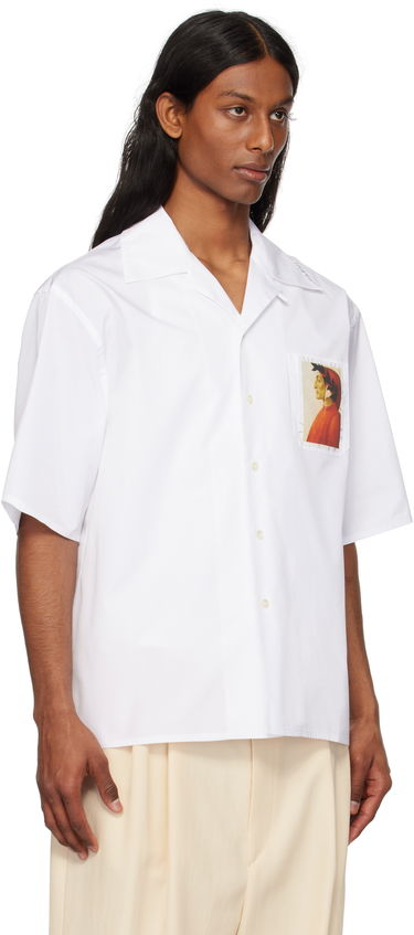 Риза Marni Marni Dante Patch Poplin Bowling Shirt Бяло | CUMU0213X2 USCX66, 1