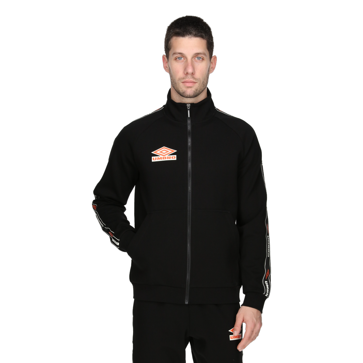 Суитчър Umbro RETRO Full-Zip Track Jacket with Tape Detail Черно | UMA241M605-01, 0
