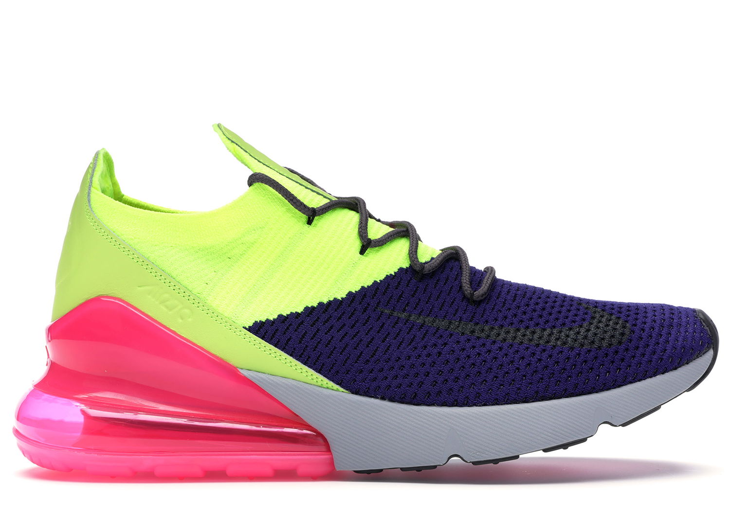 Кецове и обувки Nike Air Max 270 Flyknit Regency Purple Volt Зелено | AO1023-501, 0