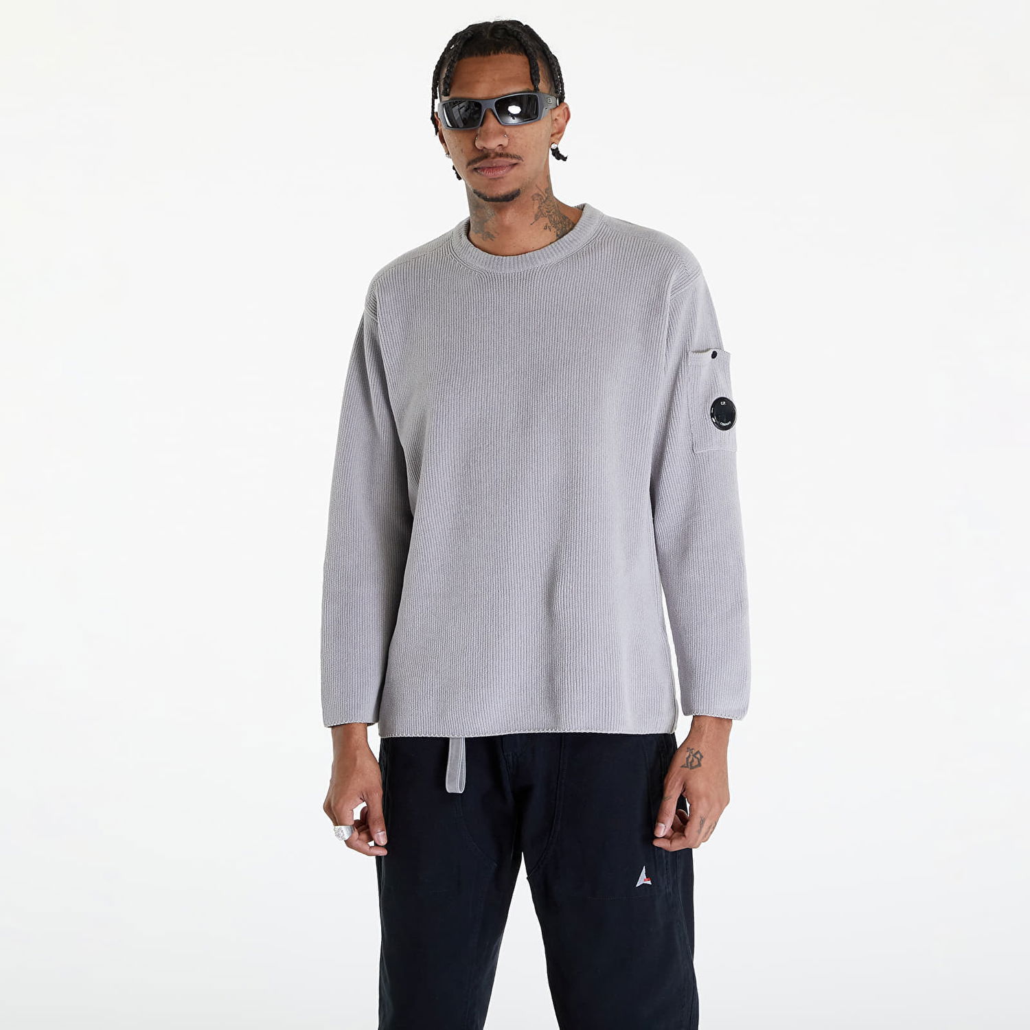 Пуловер C.P. Company Crew Neck Sweater Drizzle Grey Сиво | 16CMKN043A005687G-913, 0
