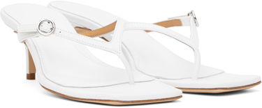 Аксесоари Aeyde Aeyde Leigh Leather Toe-Post Heeled Sandals Бяло | A11-HS-GAIS55TB162-SS25-1020-007, 3