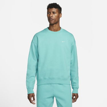 Суитчър Nike Solo Swoosh Fleece Crew Washed Тюркоазено | CV0554-393, 5