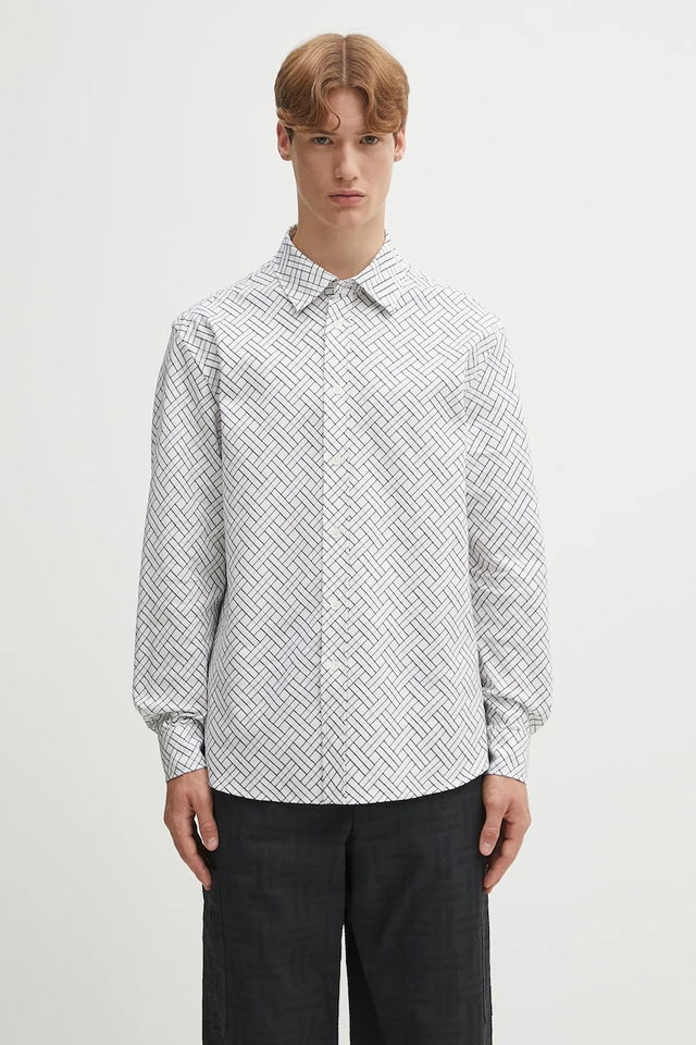 Weave Relaxed Fit Shirt with Classic Collar