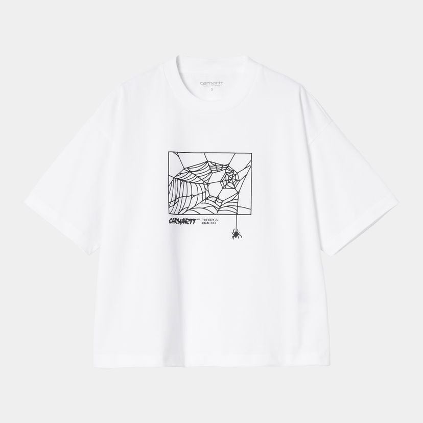 Тениска Carhartt WIP Women's Short Sleeve Theory And Practice T-Shirt Бяло | I035506_4
