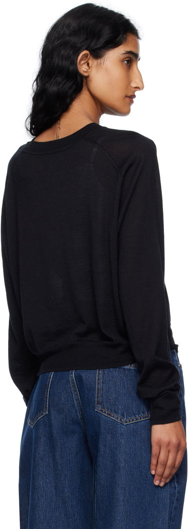 Пуловер Loulou de Saison Loulou de Saison Angus Cashmere Crew Neck Sweater Черно | ANGUS, 2
