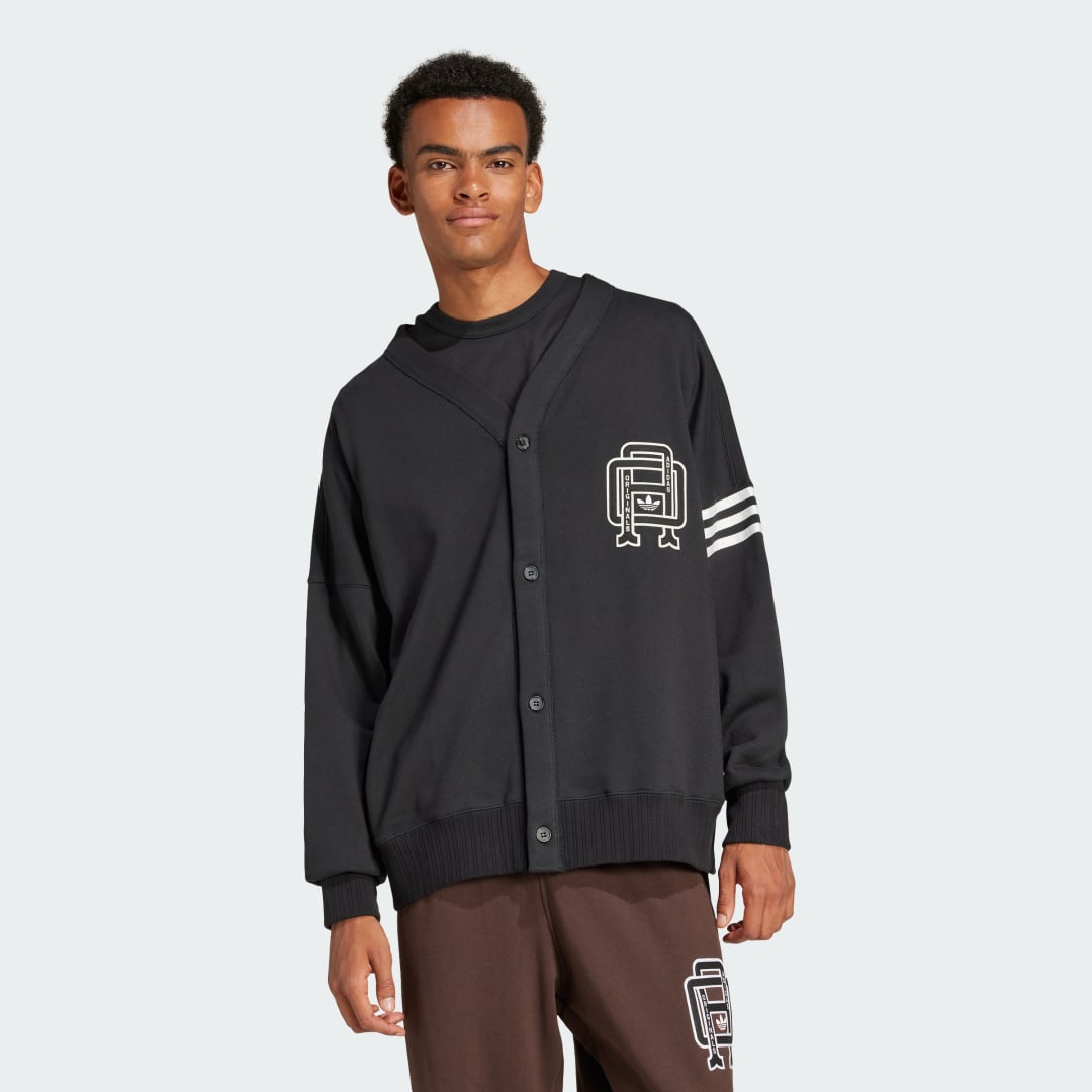 Пуловер adidas Originals Black Button Cardigan Черно | JD3323, 0