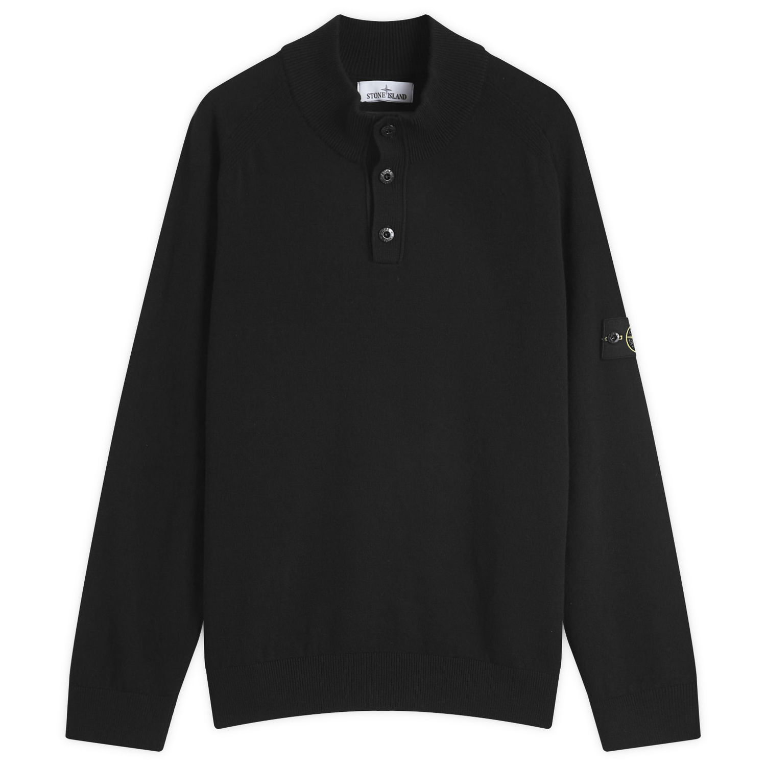 Пуловер Stone Island Geelong Wool Half Button Knit, Large Черно | K1S155100043-V0029, 0