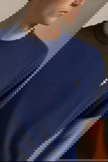 Тениска Polo by Ralph Lauren Polo Logo Cotton Crew Neck T-Shirt Тъмно синьо | 710916698, 3