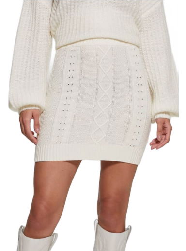 Пола GUESS Cable Knit Sweater Mini Skirt Бежово | W4RD58Z37L1