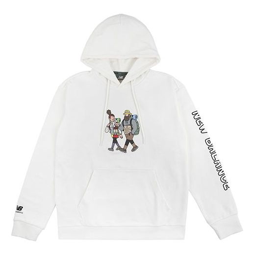 Суитчър New Balance JHl Printing Graphic Hoodie Бяло | NCA89043-IV, 0