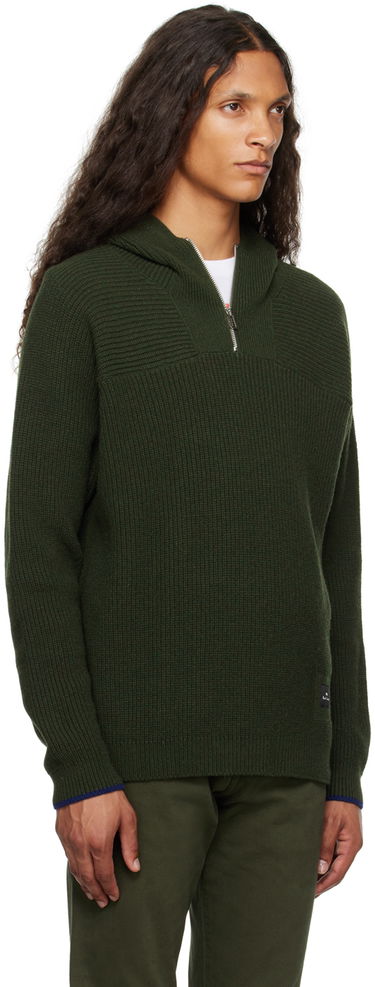 Пуловер Paul Smith PS Paul Smith Half-Zip Knit Hoodie Зелено | M2R-234Y-L21938-39, 1