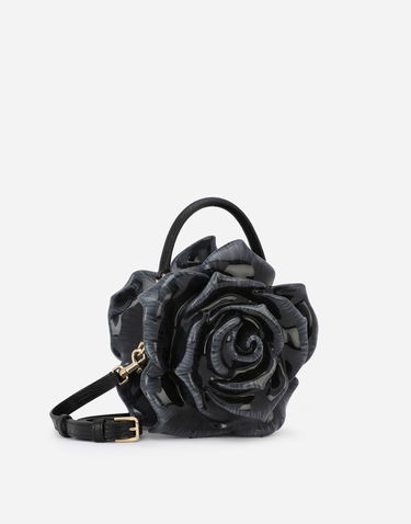 Дамска чанта Dolce & Gabbana Dolce & Gabbana Dolce Box Bag with Rose Design Черно | BB7246AY9888B956, 2