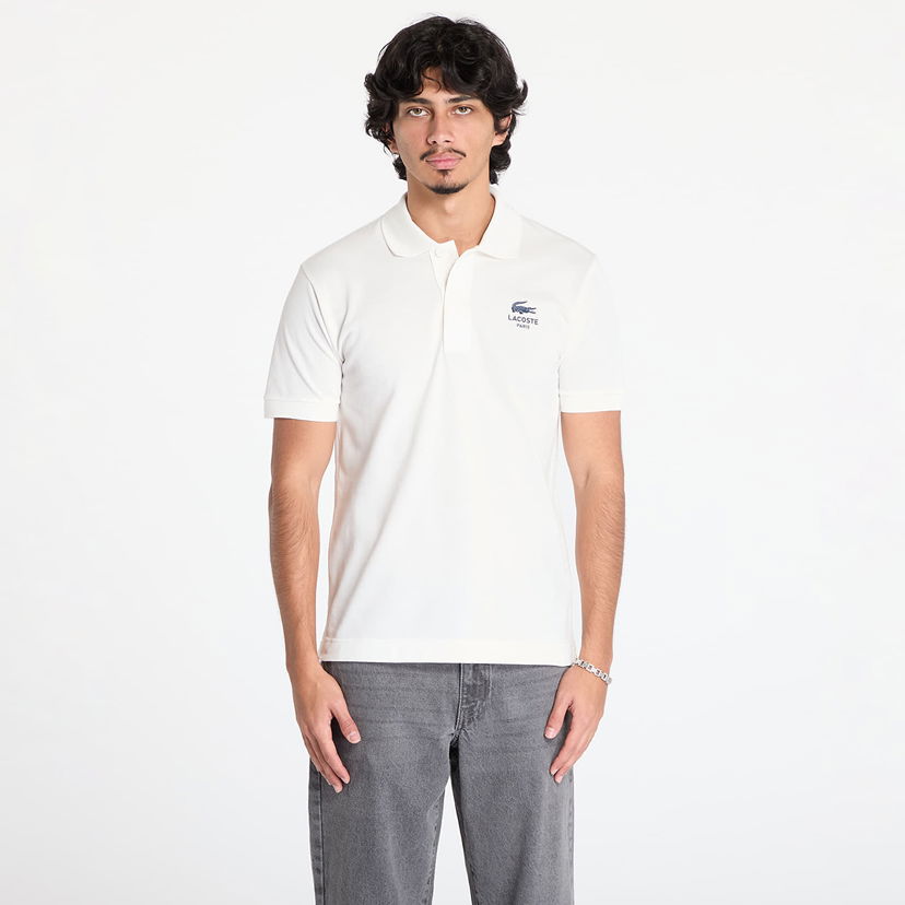 Поло тениска Lacoste Polo Shirt Бяло | PH2723 70V