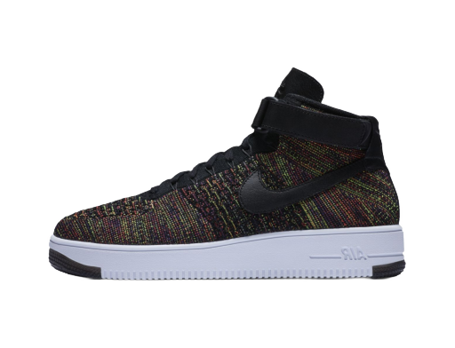 Кецове и обувки Nike Air Force 1 Mid Flyknit Multi-Color Black Черно | 817420-002
