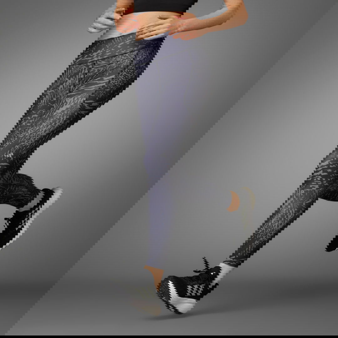 Клинове adidas Originals Daily Run Icons Print 7/8 Leggings Тъмно синьо | HY2903, 0