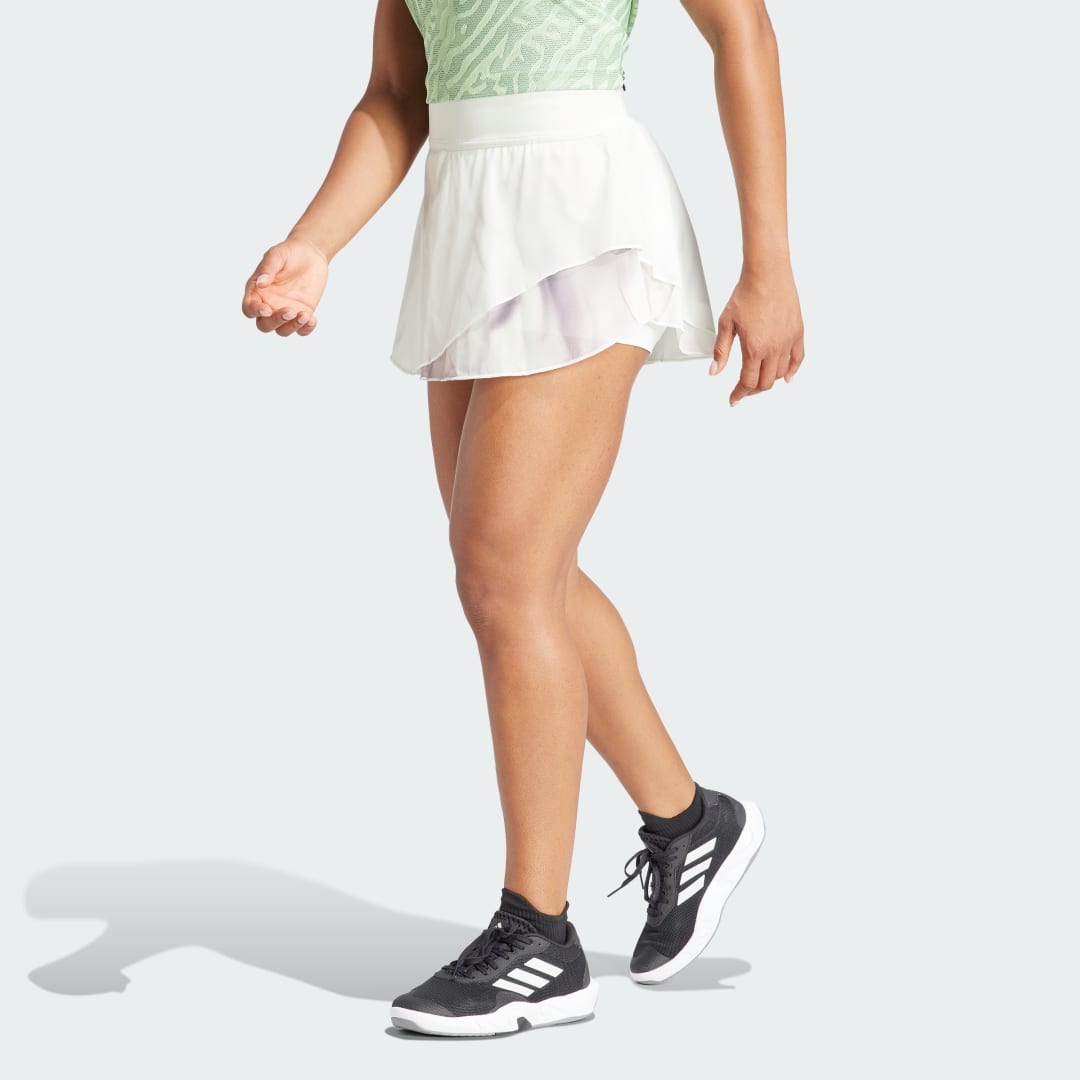 Пола adidas Performance Tennis AEROREADY Pro Print Skirt Бяло | IL7363, 0