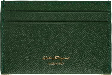 Портфейл FERRAGAMO Salvatore Ferragamo Gancini Card Holder Зелено | 779141, 1