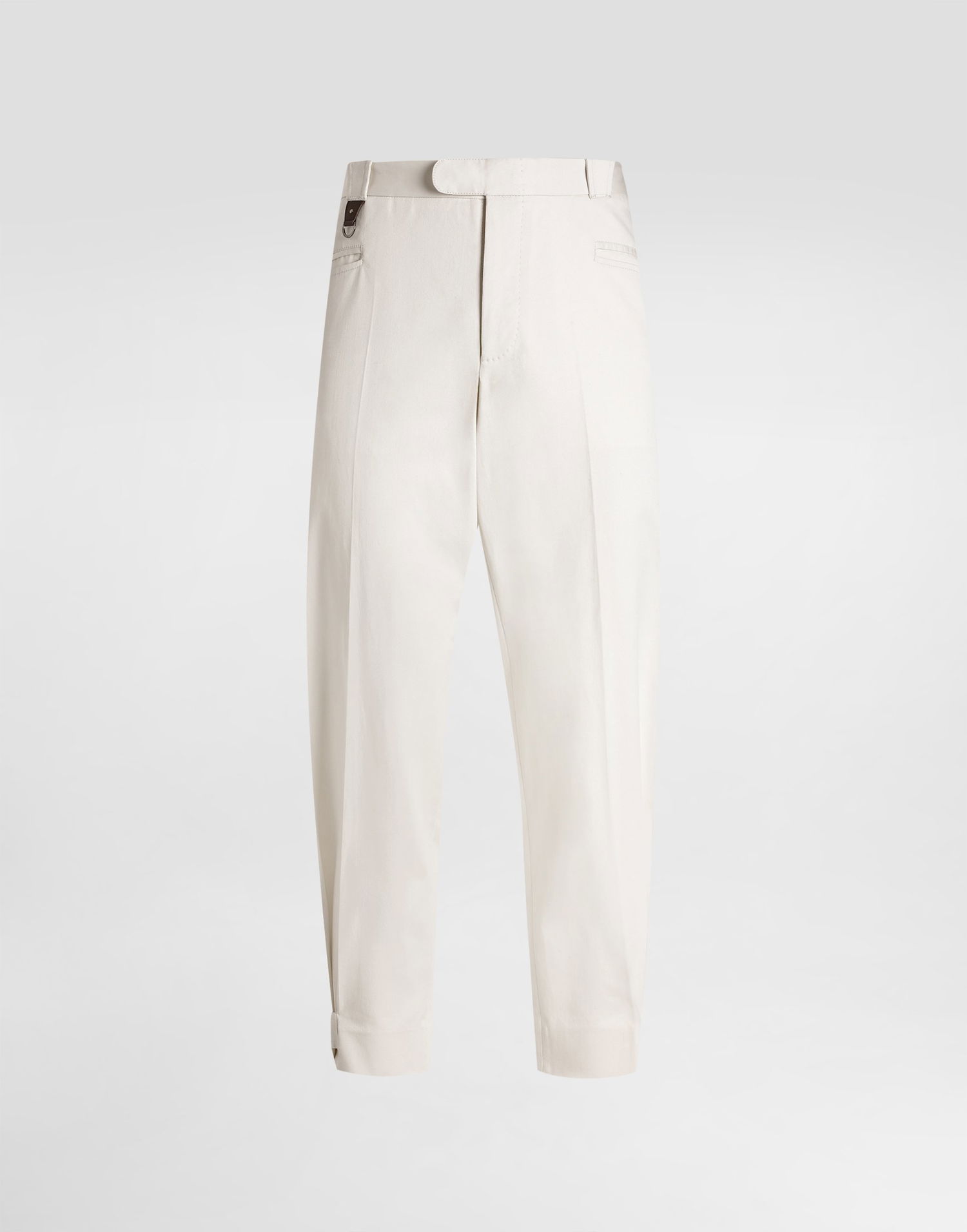 Панталони Dolce & Gabbana Dolce & Gabbana Gabardine Cropped Trousers 46 Бяло | GP13ZTFUFL3W0802, 0