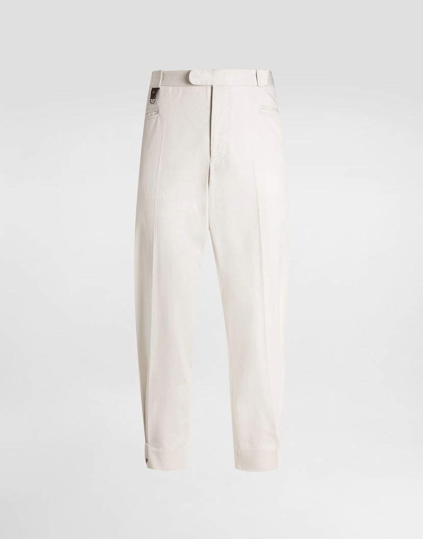 Панталони Dolce & Gabbana Dolce & Gabbana Gabardine Cropped Trousers 46 Бяло | GP13ZTFUFL3W0802