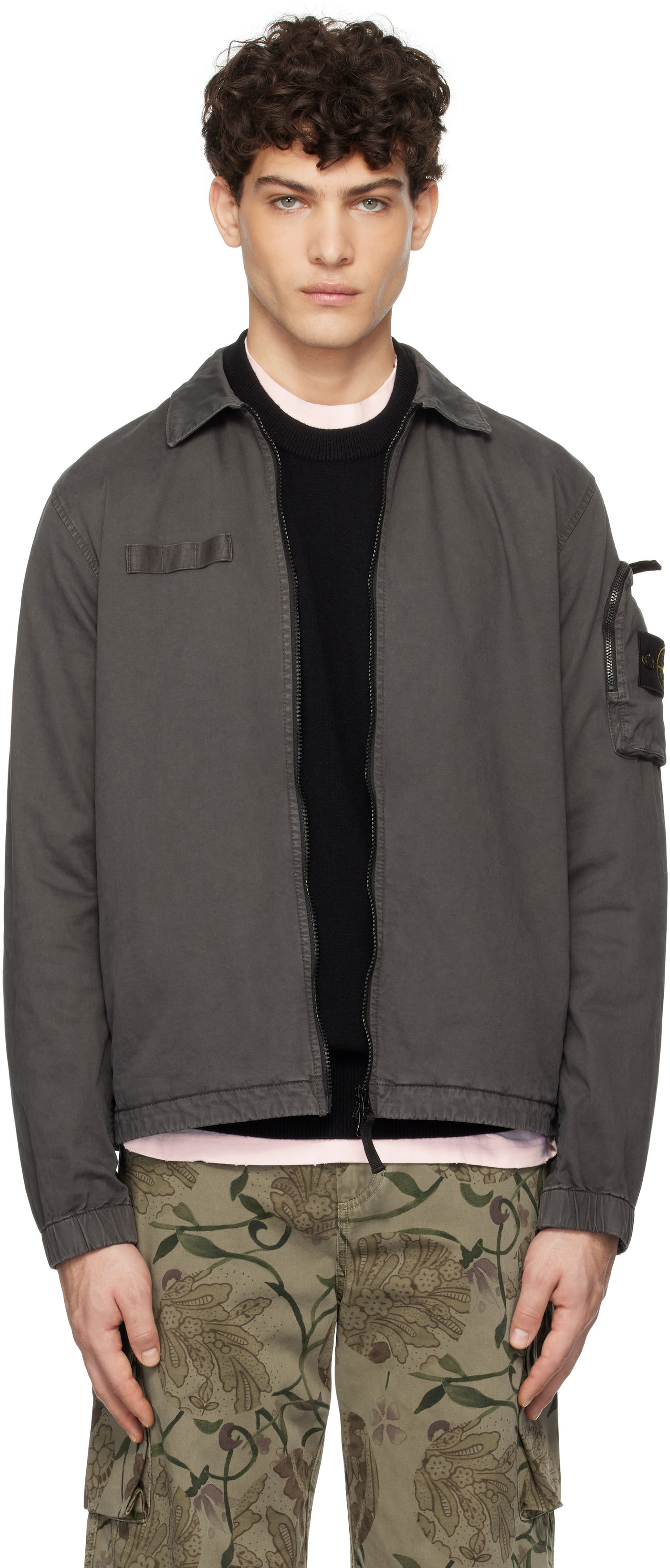 Яке Stone Island Stone Island Organic Broken Twill 'OLD' Jacket Сиво | K1S15 1200003 S0004, 0