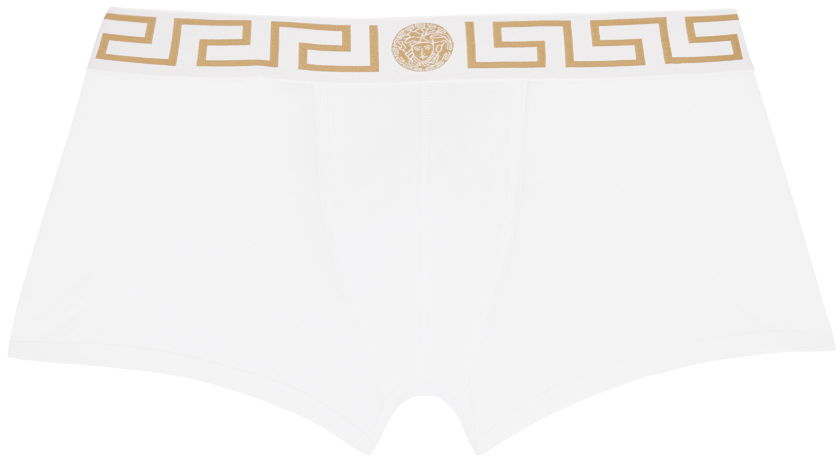 Боксерки Versace Three-Pack Greca Border Boxers Бяло | AU10326_A232741, 1