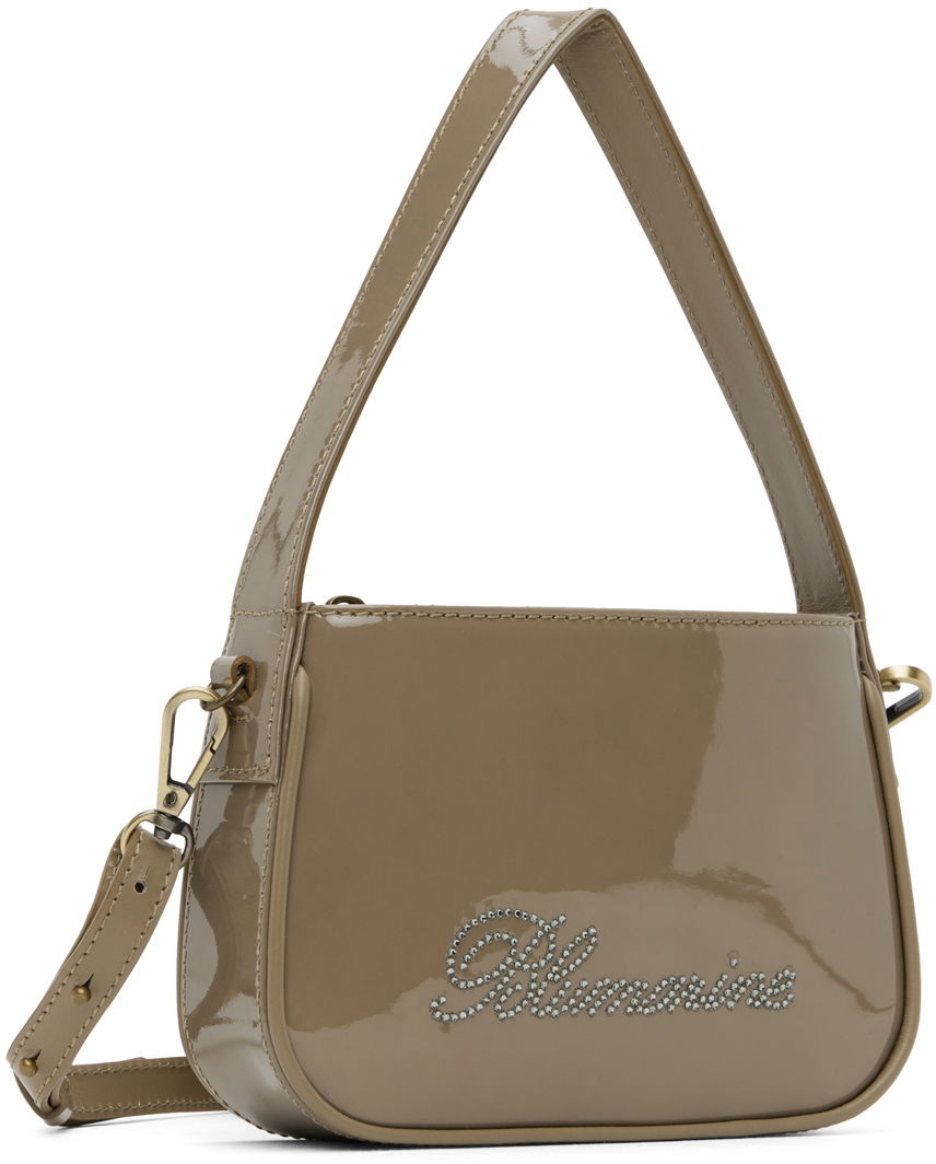 Дамска чанта Blumarine Small Rhinestone Shoulder Bag Бежово | P344W002A, 1