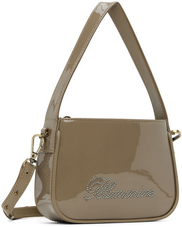 Дамска чанта Blumarine Small Rhinestone Shoulder Bag Бежово | P344W002A, 1