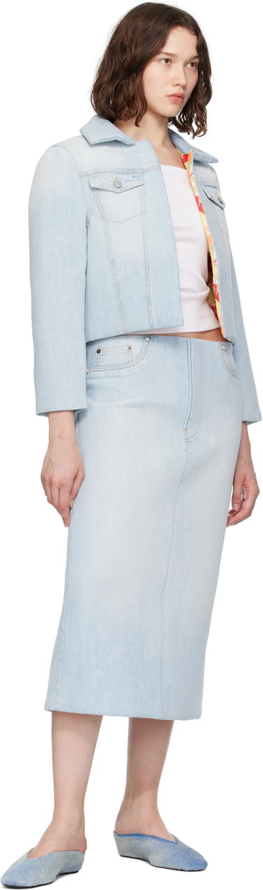 Яке Acne Studios Acne Studios Padded Cropped Denim Jacket Синьо | A90642-, 3