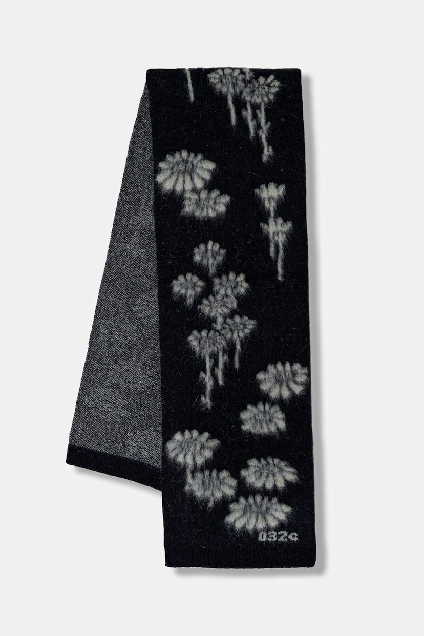 Шал 032C Wool Blend Scarf Melting Daisies Черно | F25.UAK.3331.000