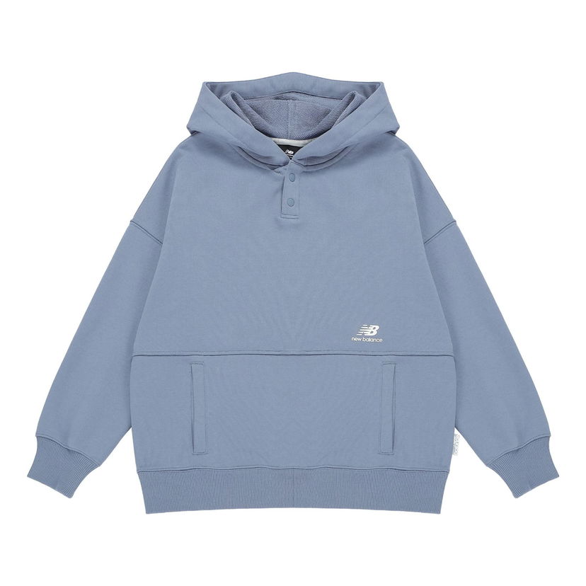 Суитчър New Balance Classic Lifestyle Plain Hoodie Синьо | AWT23322-AGY