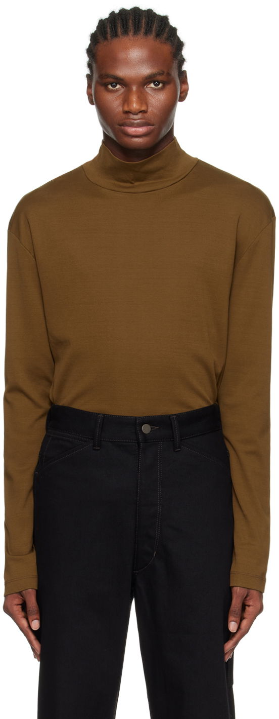 Пуловер LEMAIRE Lemaire Ribbed Turtleneck Longsleeve Кафяво | TO1130 LJ060, 0