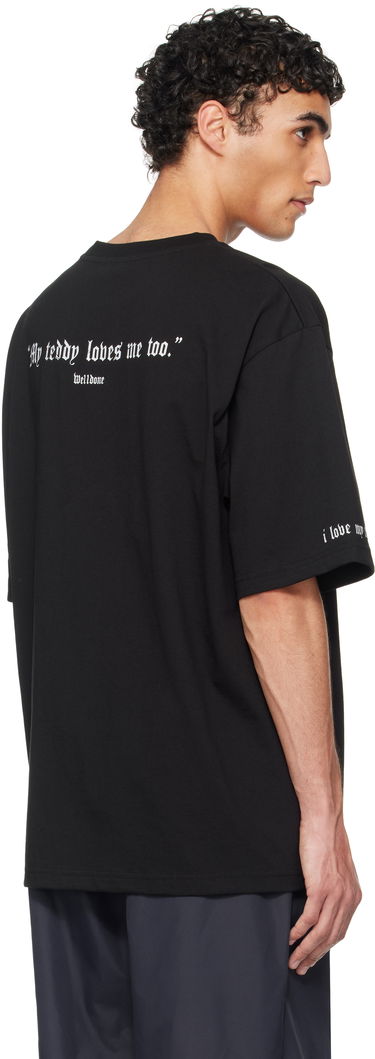 Тениска We11done We11done Teddy Graphic T-Shirt Черно | WD-TT1-25-796-U-BK, 2
