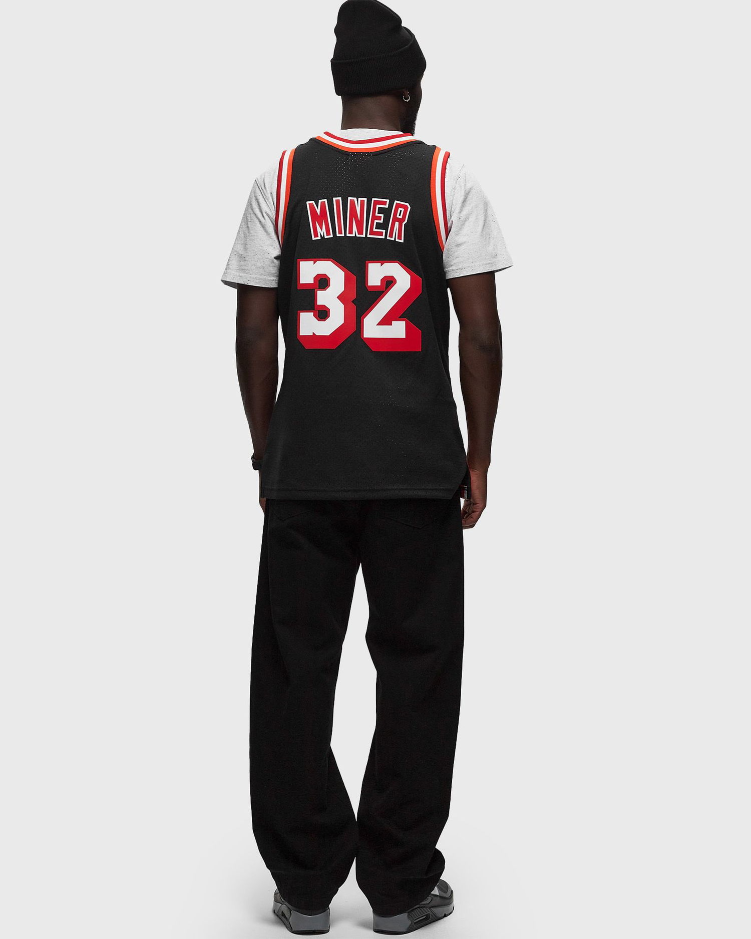 Фланелка Mitchell & Ness NBA DARK JERSEY MIAMI HEAT 1992-93 HAROLD MINER #32 Черно | SMJY7098-MHE92HMNBLCK, 1