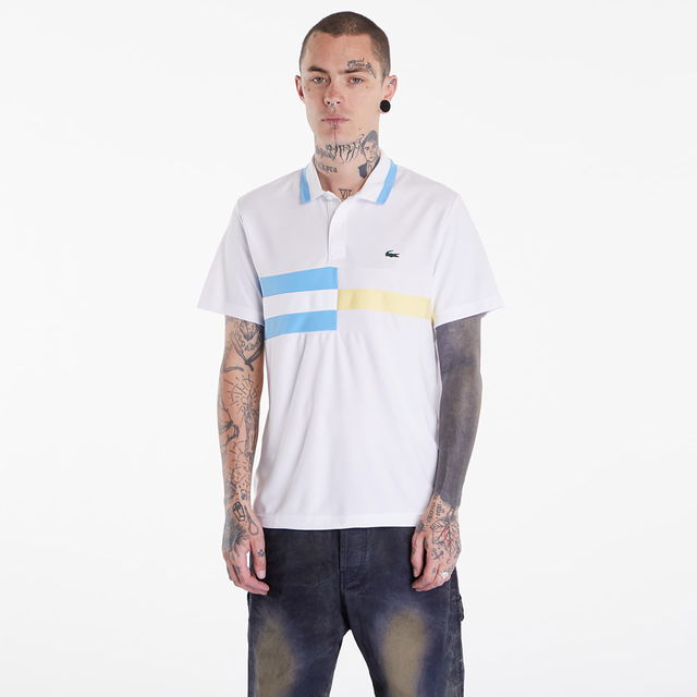 T-Shirt S/S Polo White/ Bonnie/ Yellow