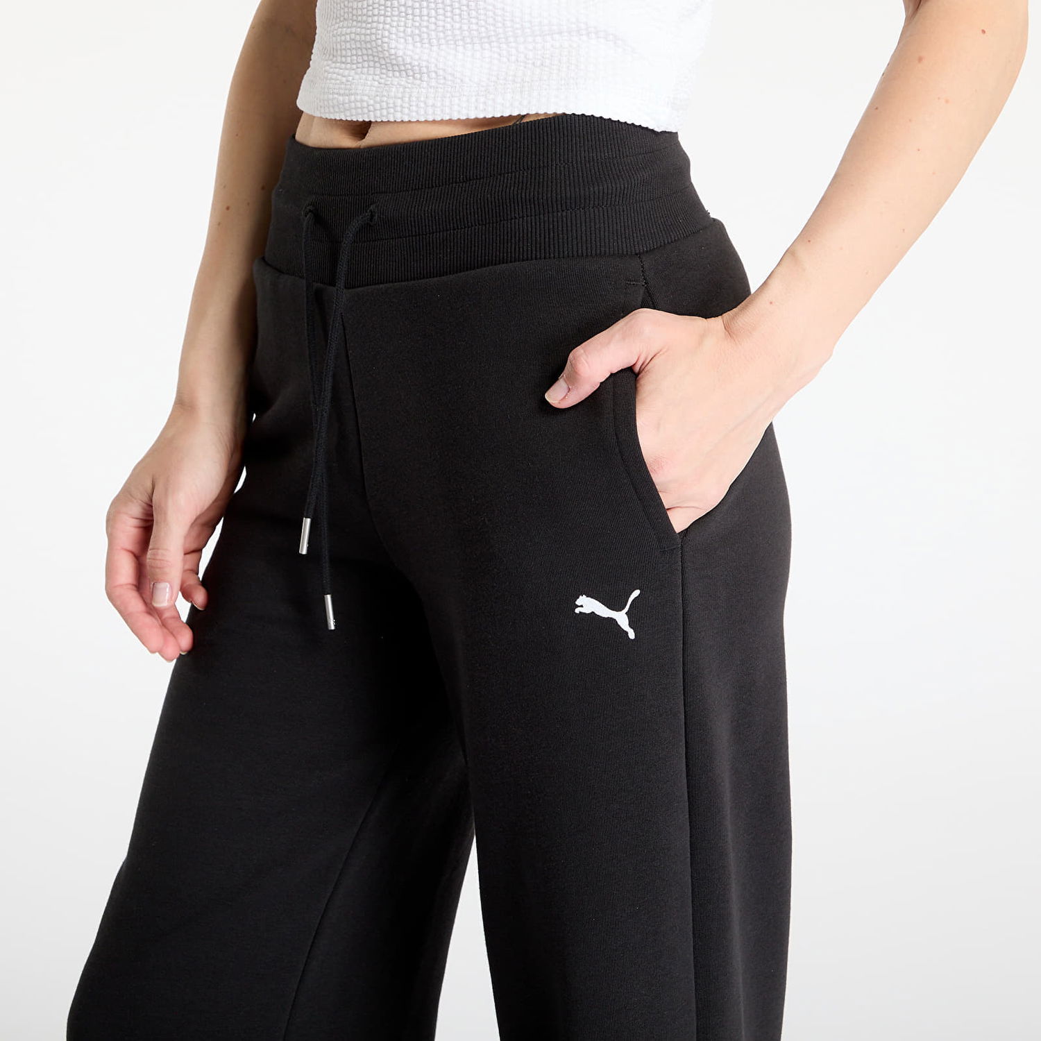 Панталони Puma Puma Wardrobe Essentials Relaxed Wide Leg Sweatpants Черно | 62975401, 1