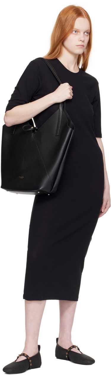 Голяма пазарска чанта rag & bone Rag & Bone Alix Leather Tote Черно | LE100823, 3