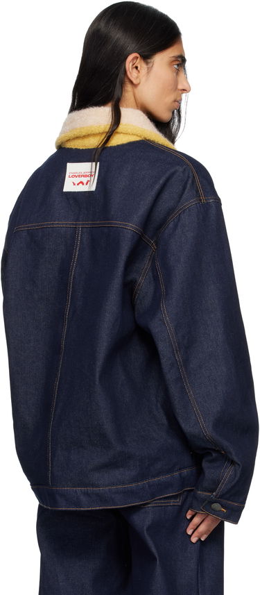 Яке Charles Jeffrey Loverboy Charles Jeffrey LOVERBOY Knitted Collar Denim Jacket Синьо | 52010401, 2