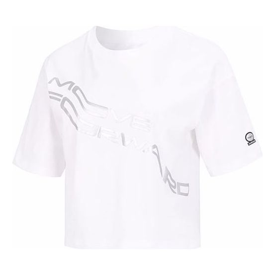 Съкратен топ adidas Originals Neo Logo Cropped T-Shirt Бяло | IA6757, 0