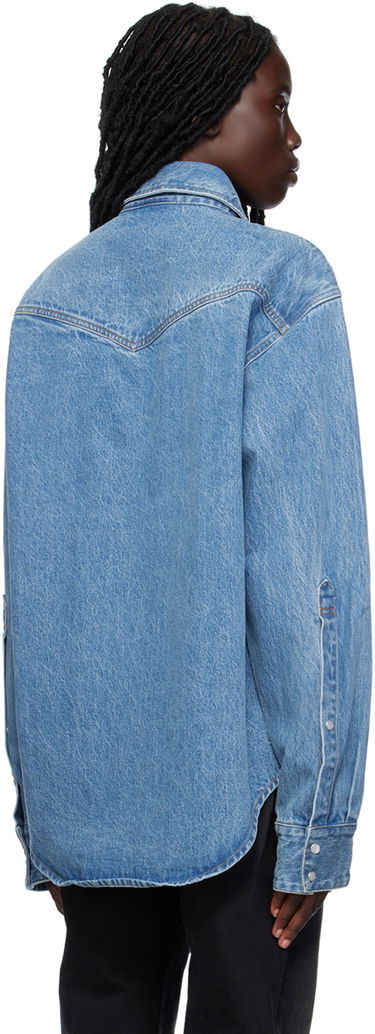 Риза VETEMENTS Flap Pocket Denim Shirt Синьо | VL18SH250N, 2