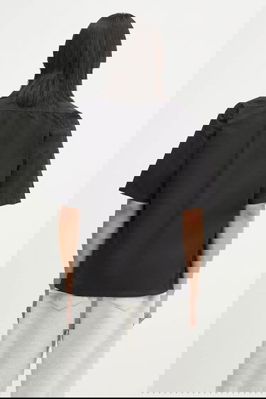 Риза C.P. Company Cotton Relaxed Fit Short-Sleeve Classic Collar Shirt Черно | 18CMSH249A005328G, 2