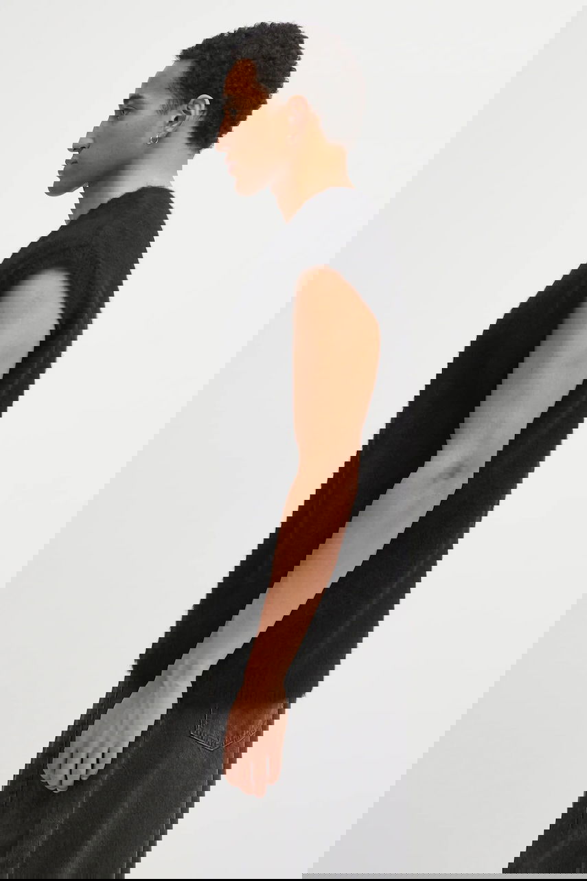 Жилетка Needles Needles V-Neck Wool Blend Fuzzy Knit Vest Черно | RW359, 1