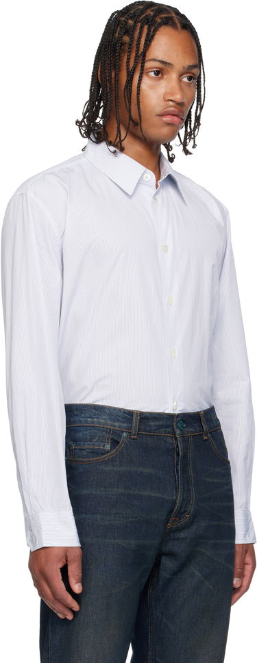 Риза OUR LEGACY Beyond Striped Button-Up Shirt Бяло | M4252BD, 1