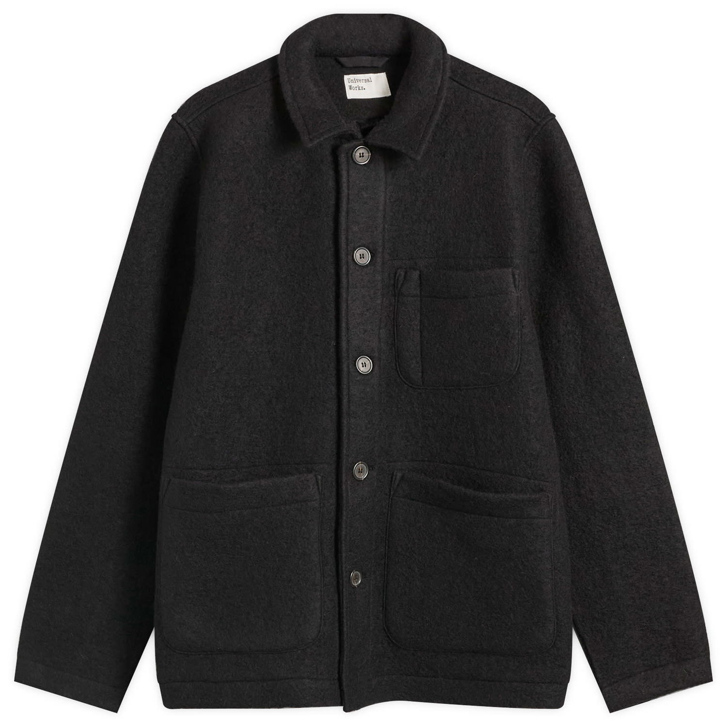Яке Universal Works Wool Fleece Field Jacket, Size Small Черно | 00017-BLK, 0