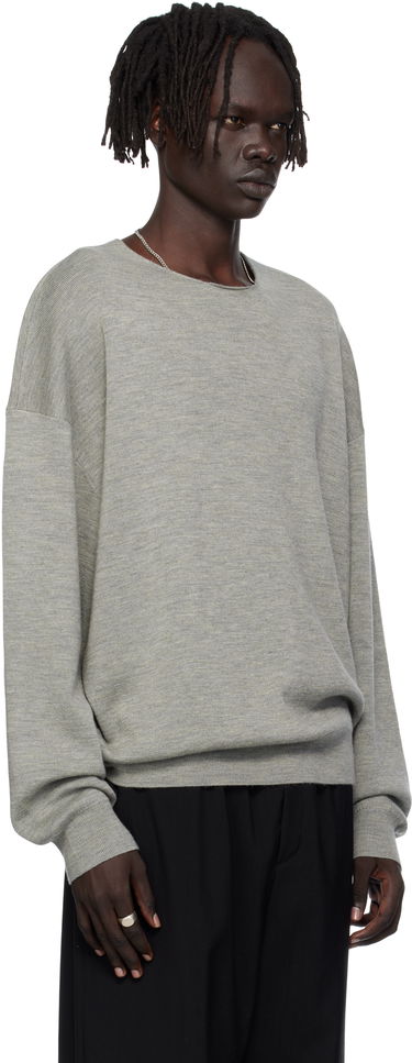Пуловер Fear of God Fear of God ESSENTIALS Long Sleeve Crewneck Sweater Сиво | 192SP256495F, 1