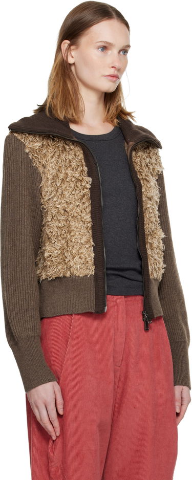 Пуловер Andersson Bell Curly Faux Fur Panel Full-Zip Knit Cardigan Многоцветен | atb1392w, 1
